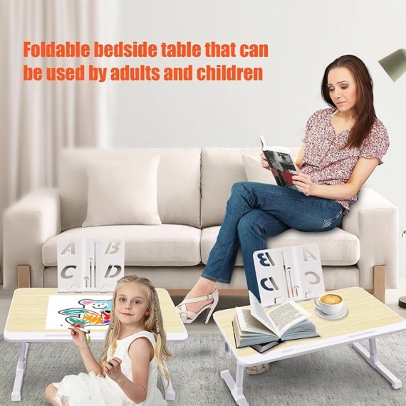 Laptop Desk for Bed,Laptop Bed Desk Laptop Table for Bed | Lap Table Adjustable Non-Slip Desk Portable Multi-Purpose Foldable Desk Bed Tray Bed Trays
