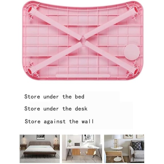 Laptop Table Foldable Lap Desk Stand Bed with Cup Holder Multifunction Tablet Portable Computer Dorm