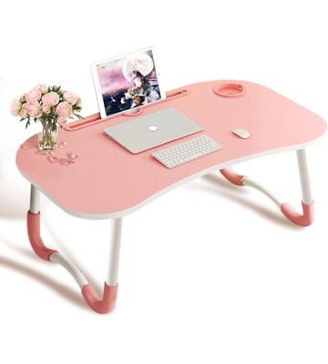 Folding Table On Bed,Laptop Bed Tray Table, Foldable Lap Desk Stand,for Eating Breakfast, Reading, Working, Watching Movie On Bed/Couch/Sofa/Floor,60 * 40 * 28cm
