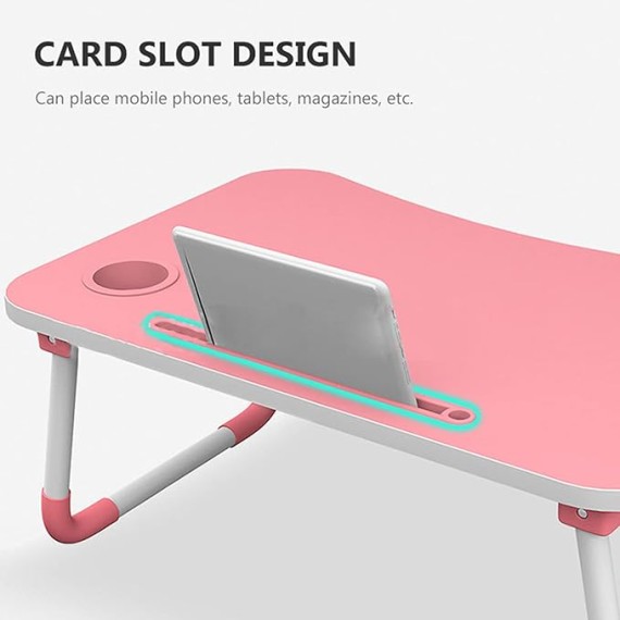 Folding Table On Bed,Laptop Bed Tray Table, Foldable Lap Desk Stand,for Eating Breakfast, Reading, Working, Watching Movie On Bed/Couch/Sofa/Floor,60 * 40 * 28cm