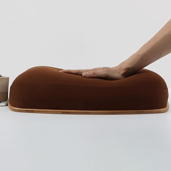 Lap Desk for Laptop with Cushion, Lap Desk with Device Ledge, Bamboo Platform with Phone Holder, Wrist Pad Fits up to 15.6 Inch Laptops A
