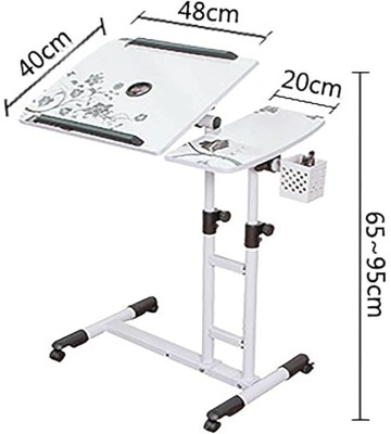 Over Bed Table with Wheels, Height & Angle Adjustable Medical Bedside Table,Foldable Mobile Swivel Computer Desk Sofa Armchair Bedside Table,for Work Study