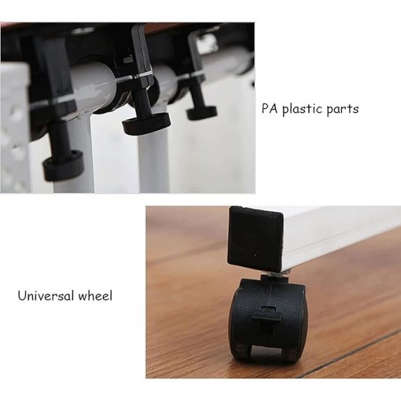 Over Bed Table with Wheels, Height & Angle Adjustable Medical Bedside Table,Foldable Mobile Swivel Computer Desk Sofa Armchair Bedside Table,for Work Study