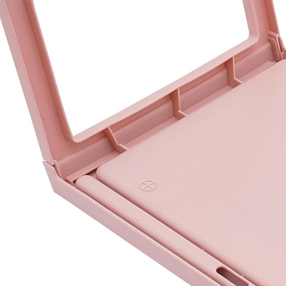 Bed Tray Table with Folding Legs, TV Trays Set of 6, Kids Lap Tray for Eating, 25.6 * 14 Inch Plastic Lap Desk, Portable Serving Food Snack Tray for Bedroom, Living Room, Sofa