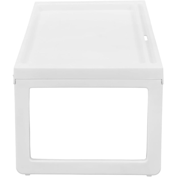 Bed Tray Table with Folding Legs, TV Trays Set of 8, Kids Lap Tray for Eating, 25.6 * 14 Inch Plastic Lap Desk, Portable Serving Food Snack Tray for Bedroom, Living Room, Sofa (8, White)