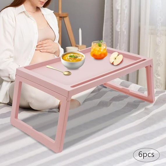 Portable Laptop Desk Stand,Lap Desk Bed Table Tray,Lightweight Laptop Storage Bag,Lap Desks,Tray Folding Table,Foldable Laptop Desk,for Kitchens,Bedrooms,Beds,Sofas, Picnics,Dinner,Studying,Pink