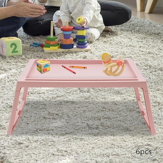 Portable Laptop Desk Stand,Lap Desk Bed Table Tray,Lightweight Laptop Storage Bag,Lap Desks,Tray Folding Table,Foldable Laptop Desk,for Kitchens,Bedrooms,Beds,Sofas, Picnics,Dinner,Studying,Pink