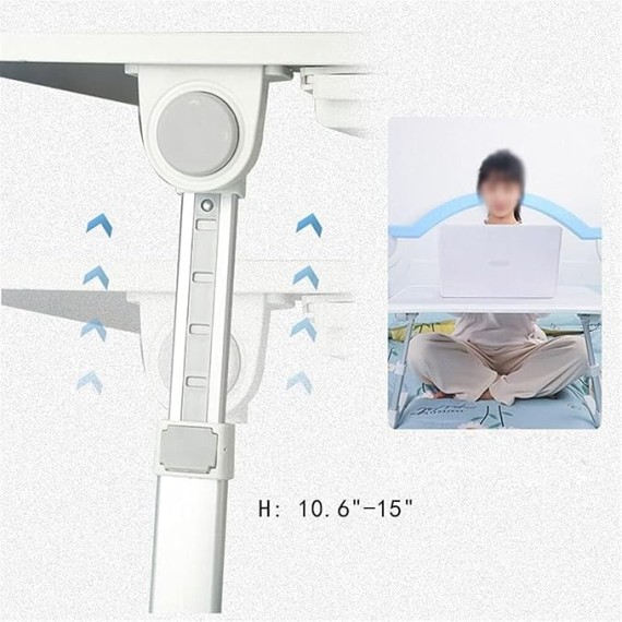 Adjustable Folding Laptop Table Lap Desk Bed Computer Tray Stand Foldable for Portable Bed/Floor/Couch/Sofa/Home