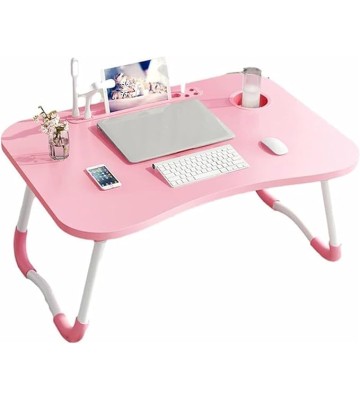 Laptop Bed Table Portable Lap Desk Notebook Stand Reading Holder Tray with USB Charge Port/Cup Holder/Pen for/Couch/Sofa