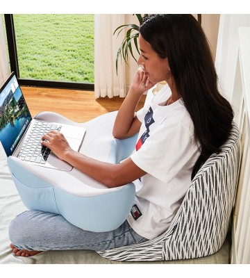 Lap Desk with Cushion, Soft Laptop Pillow for Lap, Portable Desk Pillow, Memory Foam Seat Cushion, Office Chair Cushion, Pressure Relief Seat Cushion, Ergonomic Seat Cushion