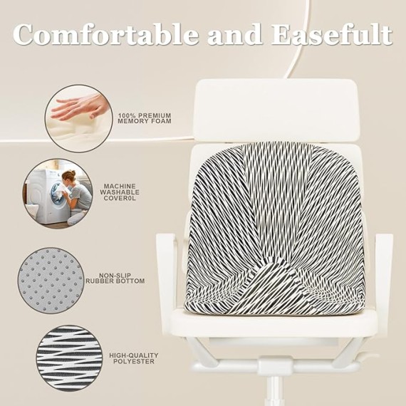 Lap Desk with Cushion, Soft Laptop Pillow for Lap, Portable Desk Pillow, Memory Foam Seat Cushion, Office Chair Cushion, Pressure Relief Seat Cushion, Ergonomic Seat Cushion