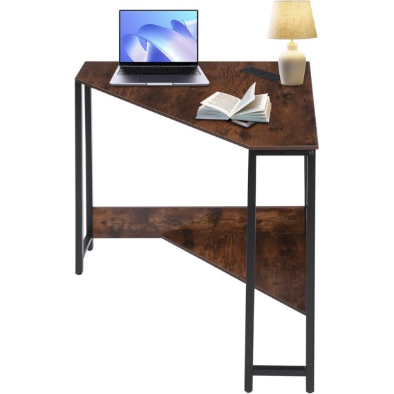 Corner Desk,Triangle Corner Computer Desk with Keyboard Tray,Monitor Stand,Mall Desk with Outlets,Small Space Gaming Table Corner Desk,Writing Desk Study Desks,for Home Office Room Small Space