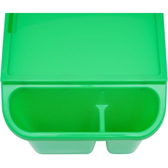 12 Pcs Kids Lap Desk Trays Plastic Breakfast Laptop Trays with Side Pockets 19.7in Height Portable Lap Bed PP Table for Writing, Drawing, Doing Homework,Sofa, Floor,Eating(Green)