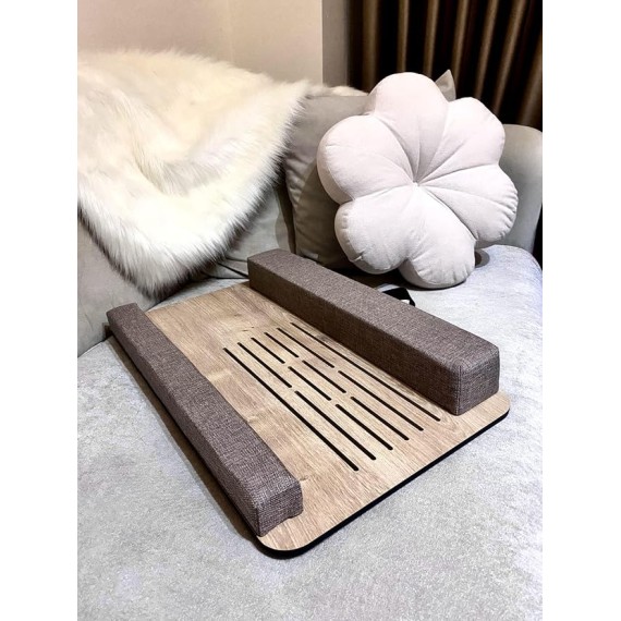Supply Safir Laptop Stand with Cushion, Lap Desk with Mouse Pad, Laptop Tray Pillow, Bed Tray with Phone Compartments, Wrist Supported, Freelancer Gift