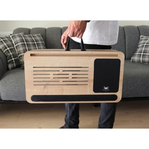 Supply Safir Laptop Stand with Cushion, Lap Desk with Mouse Pad, Laptop Tray Pillow, Bed Tray with Phone Compartments, Wrist Supported, Freelancer Gift