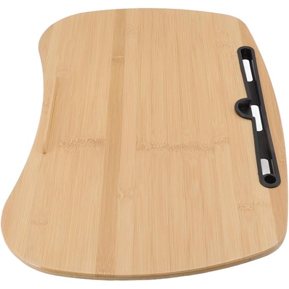 3-in-1 Timber Lap Desk with Cushion, Portable Ergonomic Laptop Stand for Bed, Sofa, and Car, Multifunctional Pillow Table for Work or Travel