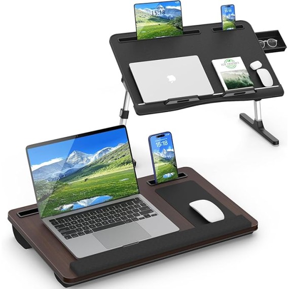 Home Office Lap Desks, X-Large Adujustable Laptop Bed Desk and Portable Laptop Lap Desk for Writing Working Reading Eating