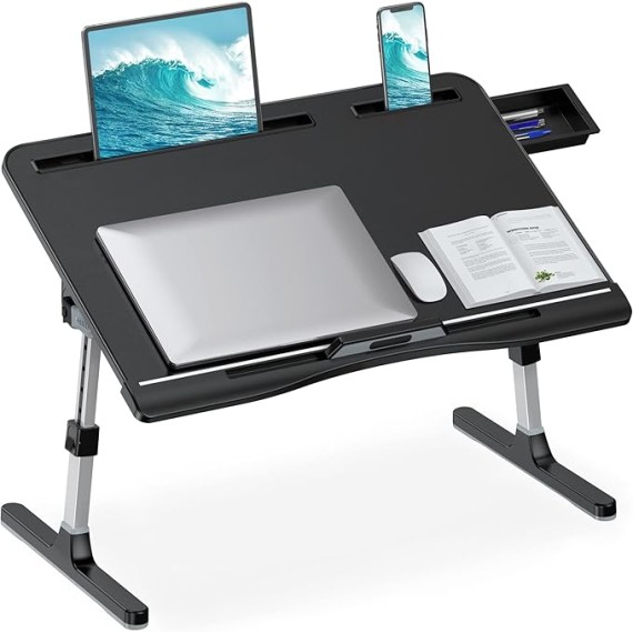 Home Office Lap Desks, X-Large Adujustable Laptop Bed Desk and Portable Laptop Lap Desk for Writing Working Reading Eating