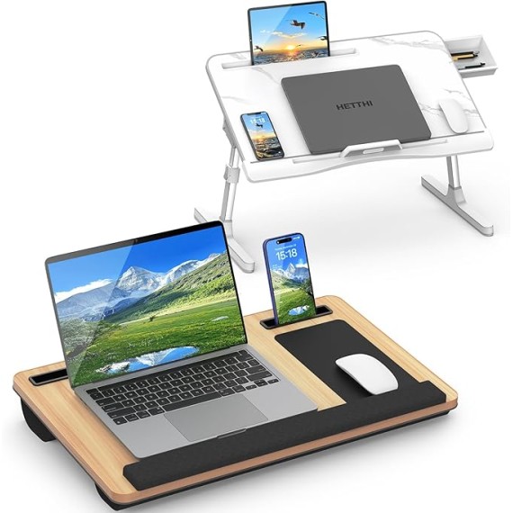 Home Office Lap Desks, Adujustable Laptop Bed Desk and Portable Laptop Lap Desk for Writing Working Reading Eating