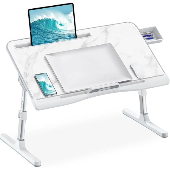 Home Office Lap Desks, Adujustable Laptop Bed Desk and Portable Laptop Lap Desk for Writing Working Reading Eating