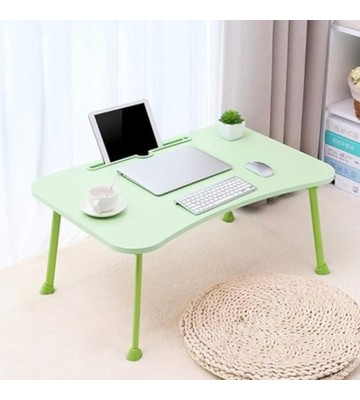 Portable Table Simple Laptop Desk Removable Small Desk Folding Multifunctional Bed Table with Card Slot