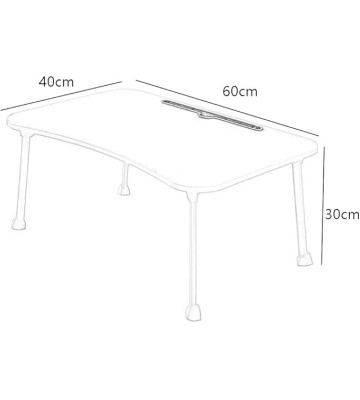 Portable Table Simple Laptop Desk Removable Small Desk Folding Multifunctional Bed Table with Card Slot