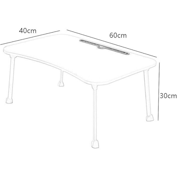 Portable Table Simple Laptop Desk Removable Small Desk Folding Multifunctional Bed Table with Card Slot