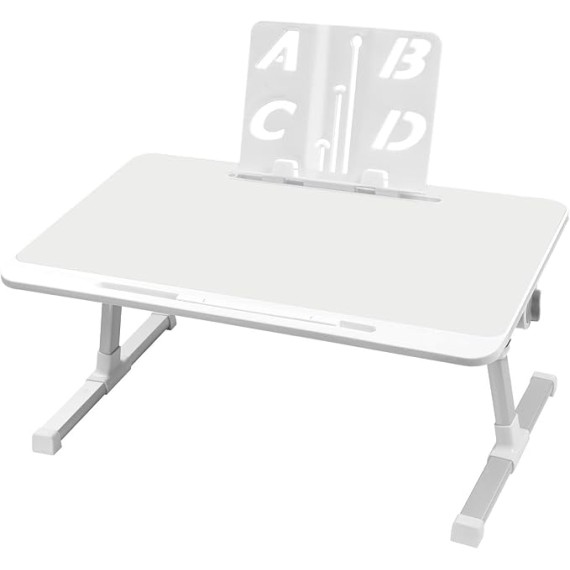 Lap Desk for Bed,Laptop Stand Lap Desk Tablet Tray Table Bed Desk - Laptop Bed Stand Reading Holder with Drawer & Bookshelf Bed Table for Working, Reading, Eating