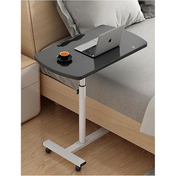 Overbed Table Height Adjustable Laptop Stand for Bed - Hospital Over Bed Desk with Standing Desk Feature, Suitable for Varying Bed Heights