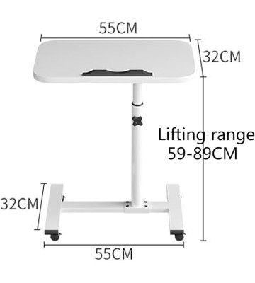 Overbed Table Height Adjustable Laptop Stand for Bed - Hospital Over Bed Desk with Standing Desk Feature, Suitable for Varying Bed Heights