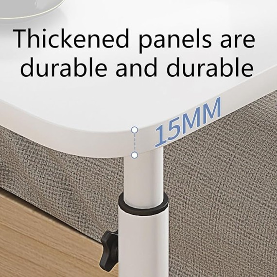 Overbed Table Height Adjustable Laptop Stand for Bed - Hospital Over Bed Desk with Standing Desk Feature, Suitable for Varying Bed Heights
